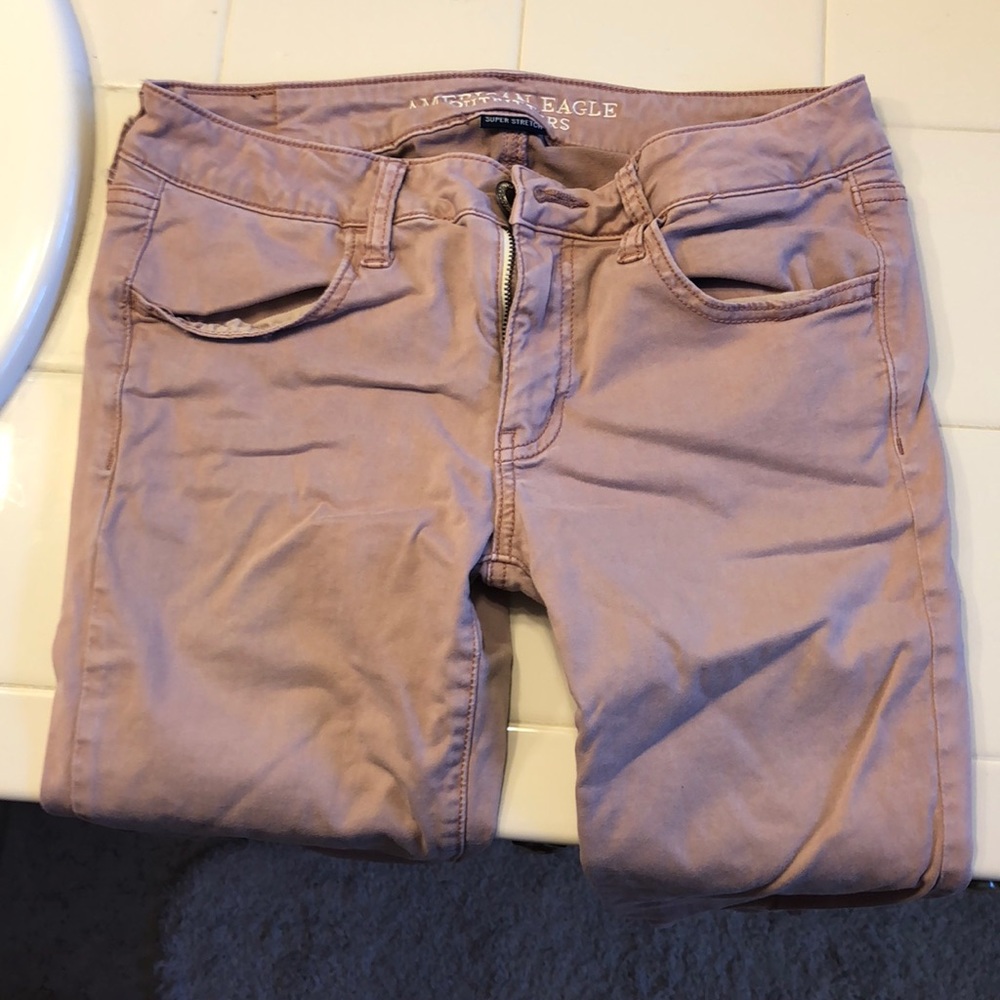 Blush pink AE Jeggings